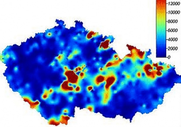 Jakou část ČR nejvíce zasáhla radioaktivita z Černobylu? Meteorologové ukázali mapu