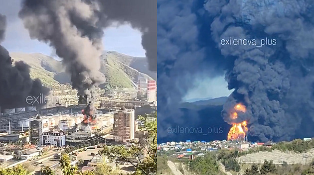 Ukrajinci neustávají v ničení Tuapse. Části města evakuují, pláže pokryla ropa