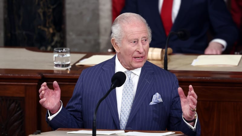 Karel III. v Kongresu: Zlo spolu porazíme, sami bojovat nemůžeme. Zdůraznil pomoc Ukrajině